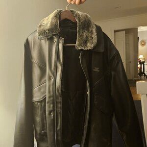 Men's Genuine Leather Jacket / Large